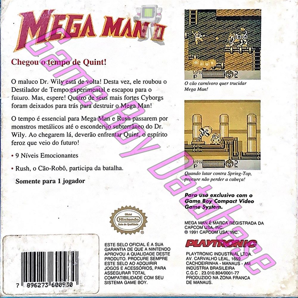 Mega Man II BRA Back of the box