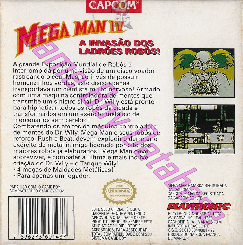 Mega Man IV  BRA Back of the box