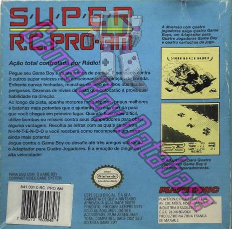 Super R.C. Pro-Am BRA Back of the box