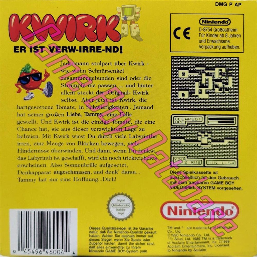 Kwirk NOE-3 Back of the box