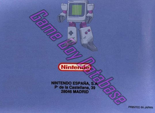 Top Ranking Tennis ESP-2 Back of the booklet