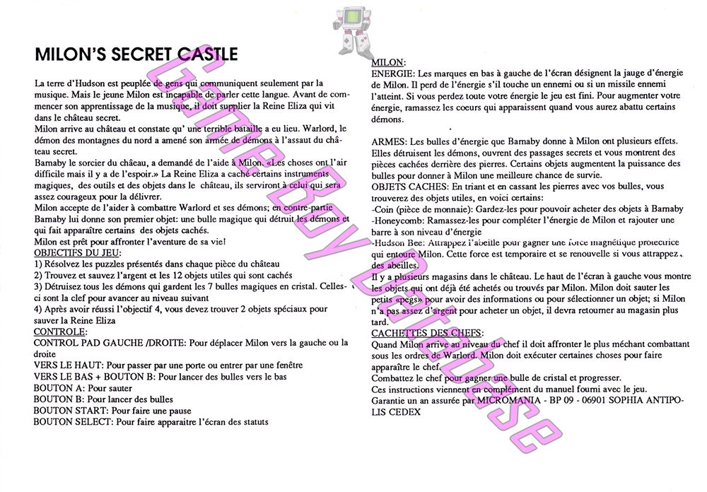 Milon's Secret Castle USA Posters