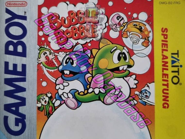 Bubble Bobble FRG Front of the booklet