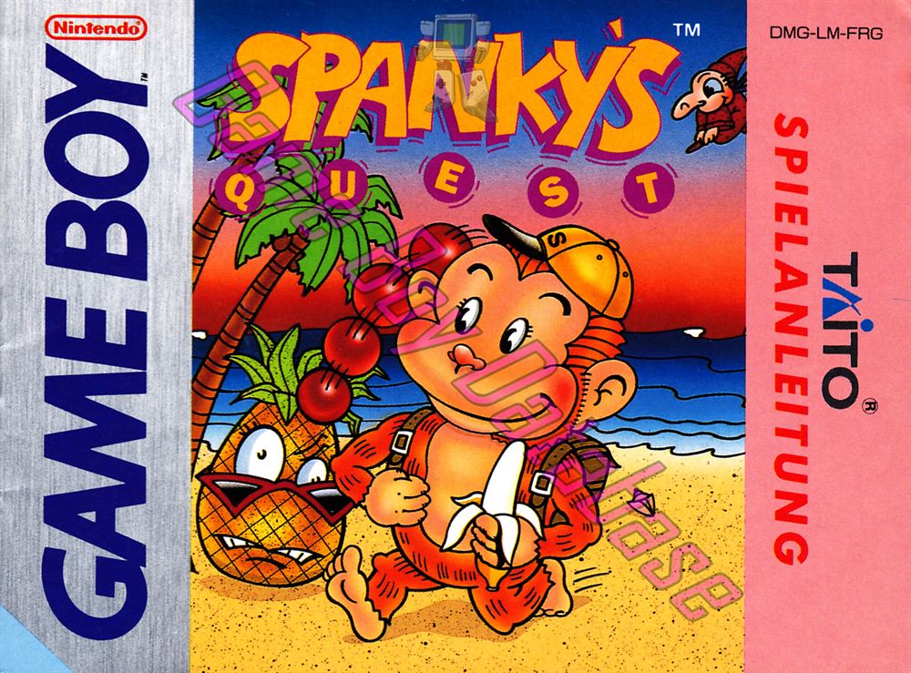 Spanky's Quest FRG Front of the booklet