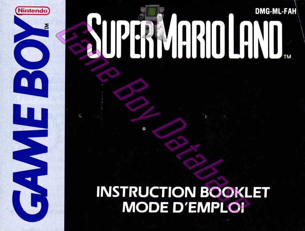 Super Mario Land ITA Front of the booklet