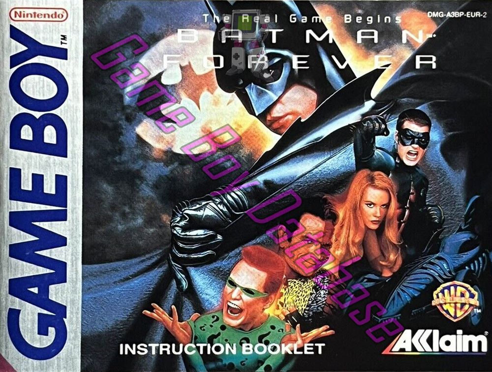 Batman Forever EUR-2 Front of the booklet