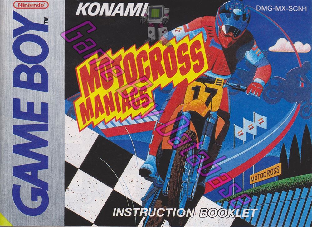 Motocross Maniacs SCN-1 Front of the booklet