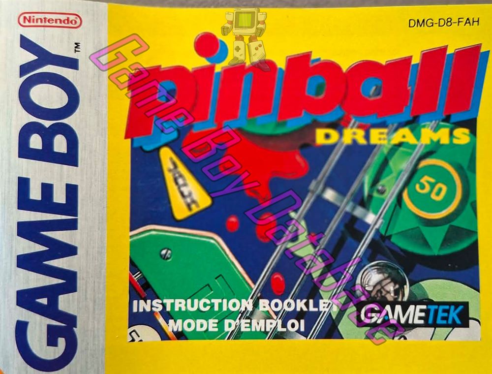 Pinball Dreams FAH Front of the booklet