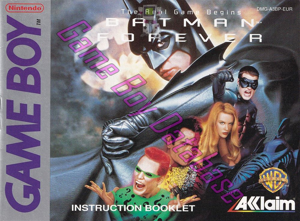 Batman Forever EUR Front of the booklet
