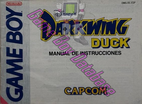 Darkwing Duck (Disney's) ESP Front of the booklet