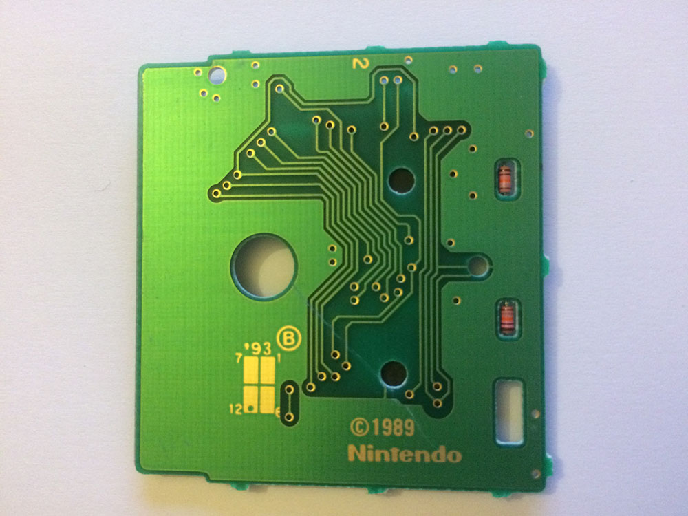 Kirby's dream land UKV-1 Back of the PCB