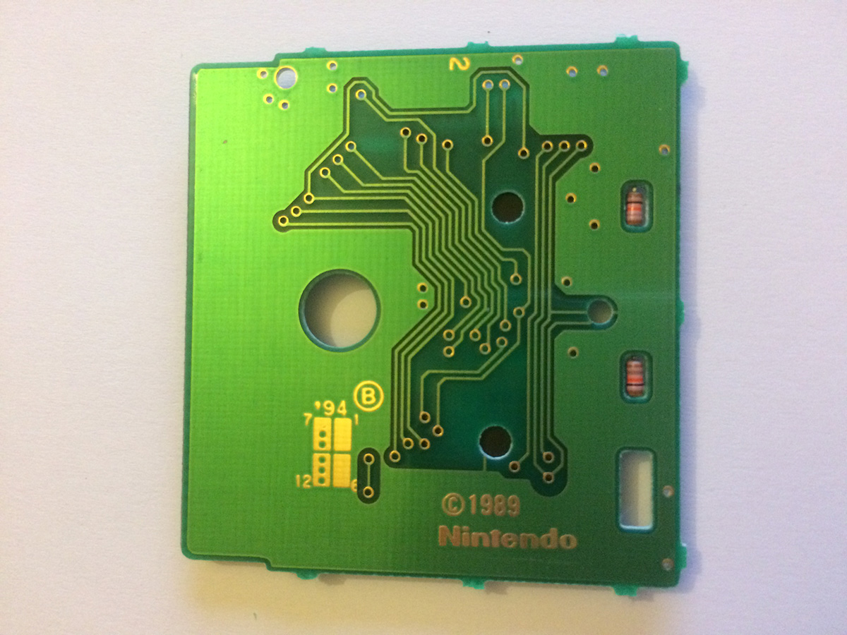 Super Mario Land FAH-2 Back of the PCB