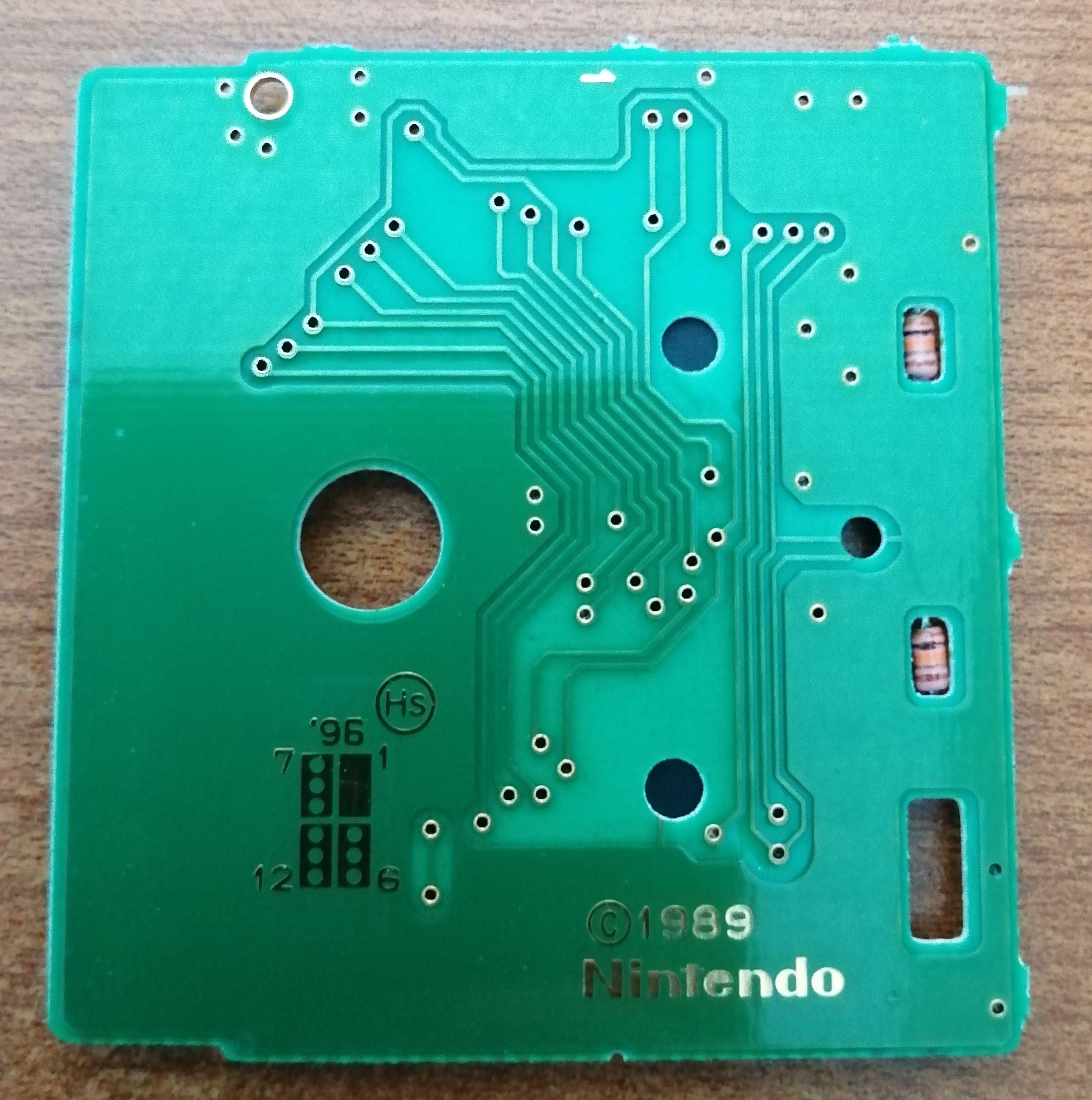 Super Mario Land GPS Back of the PCB