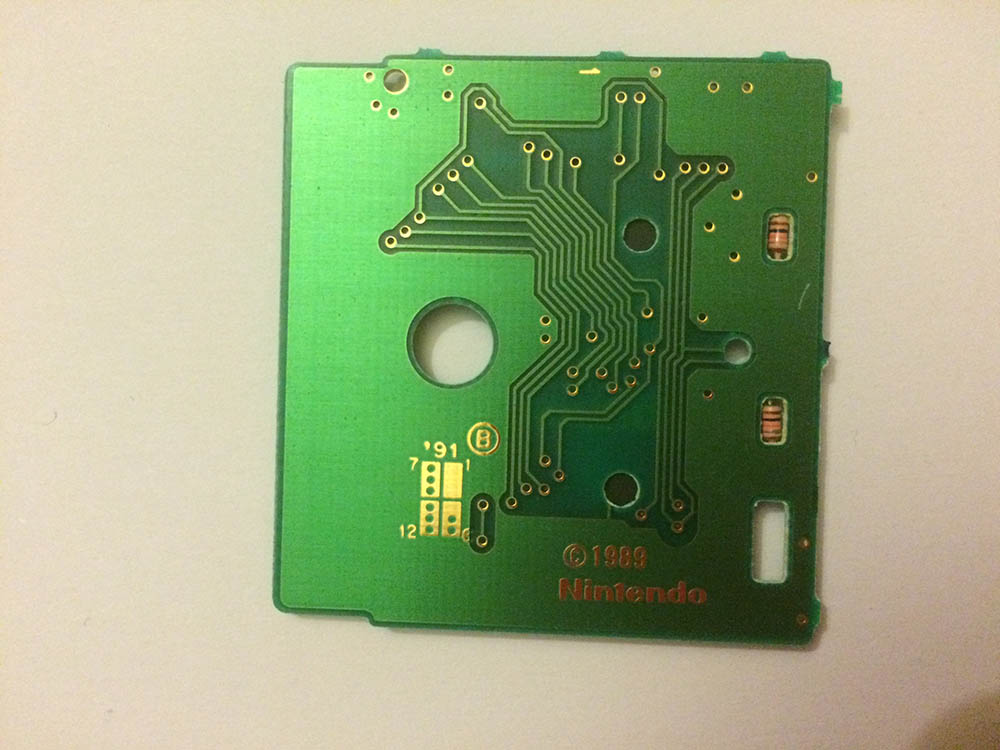 Nintendo World Cup ITA Back of the PCB