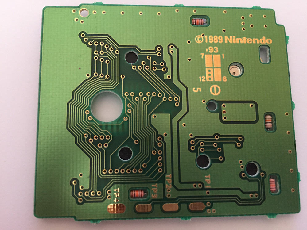 Super Mario Land 2: 6 Golden Coins  ASI-1 Back of the PCB