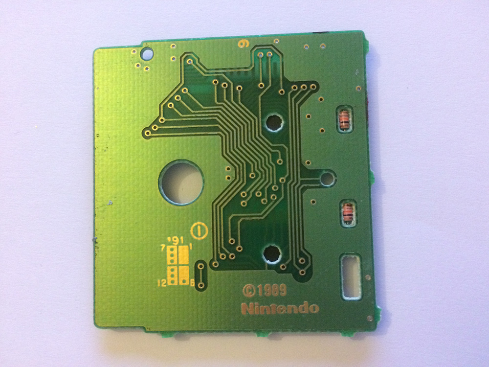 Super Mario Land ITA Back of the PCB