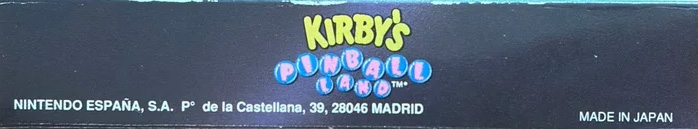 Kirby's Pinball Land ESP-2 Box top